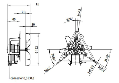 Imagem de Ventilador Para Circulação de Ar Quente 220v Monofásico R2K150-AC01-15 Ebmpapst