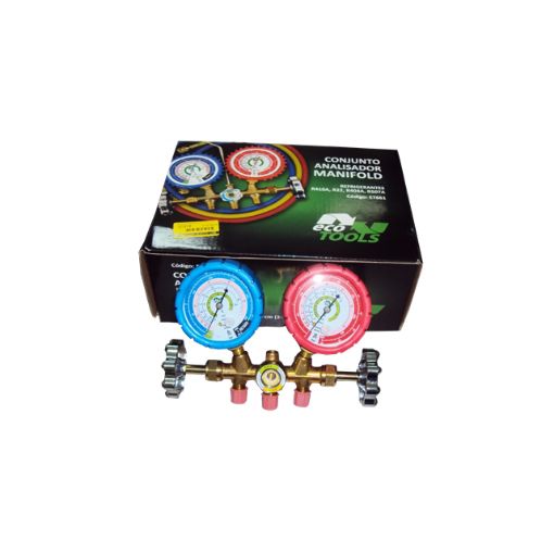 Imagem de MANIFOLD R410A/R22/R404A/R32 COM MANGUEIRA 900 MM (ET661) ECOTOOLS