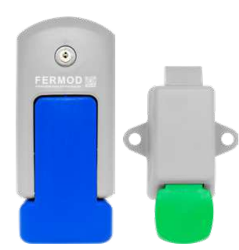 MACANETA VERTICAL INTERNA/EXTERNA COM CHAVE 1616 CINZA/AZUL FERMOD - F601616