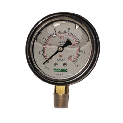 MANOMETRO BAIXA C/GLICER 0/200PSI 1/4NPT 404