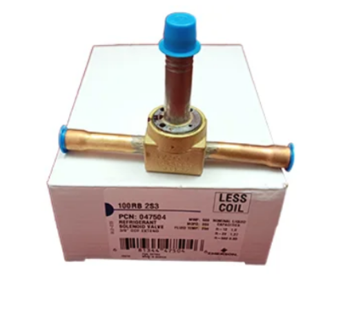 Imagem de VALVULA SOLENOIDE EMERSON/COPELAND SEM BOBINA 100RB2S3 3/8 SOLDA A0047504 (047504)