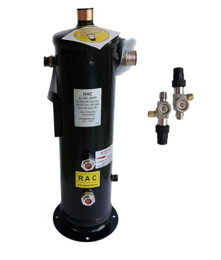 Imagem de SEPARADOR DE OLEO CENTRIFUGO COM RESERVATORIO DE 6,0L RAC OIL PACK 1.5/8 SOLDA - CORPO COM DIÂMETRO DE 6 POLEGADAS (050-152)