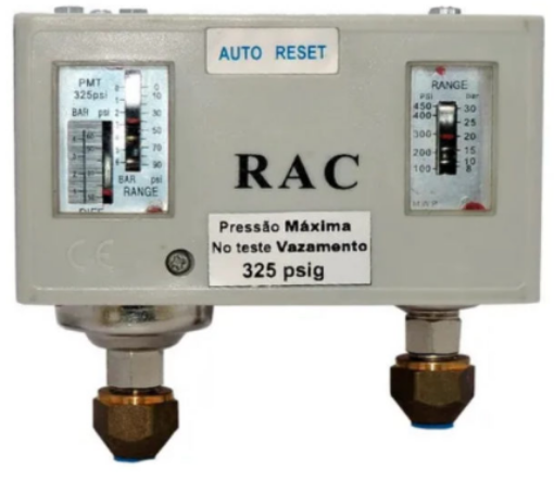 Imagem de PRESSOSTATO DUPLO DE BAIXA E ALTA PRESSAO RAC PAB15-A COM REARME AUTOMATICO E DIFERENCIAL AJUSTAVEL/FIXO (045-103)