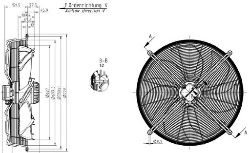 Imagem de MOTOR AXIAL COM GRADE 630MM 3F FN063-6DK.4M.V7P1 (CORRENTE ALTERNADA) ZIEHL-ABEGG (155614)