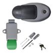 Imagem de FECHADURA HORIZONTAL COM CHAVE CINZA/PRETA MBP ISOBLOCK
