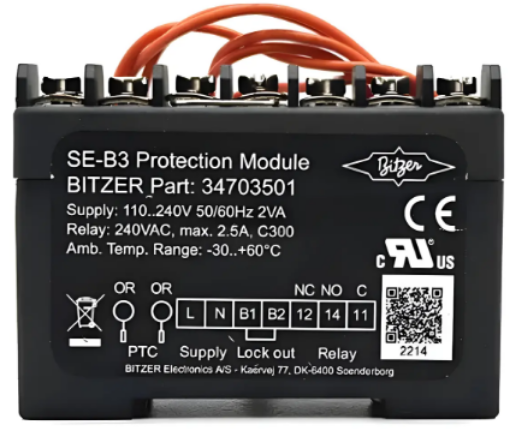 Imagem de UNIDADE CONTROLE SE-B3 PARA COMPRESSOR BITZER (SUBSTITUTO SE-B1) 220V 50/60HZ INT69 CABO 120 MM JAFPR045001 (CJAPR010001)